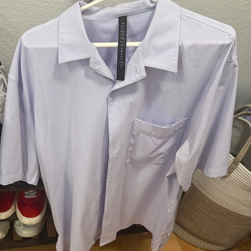 lululemon athletica Light Lavender Short-Sleeve Button-Down Shirt
